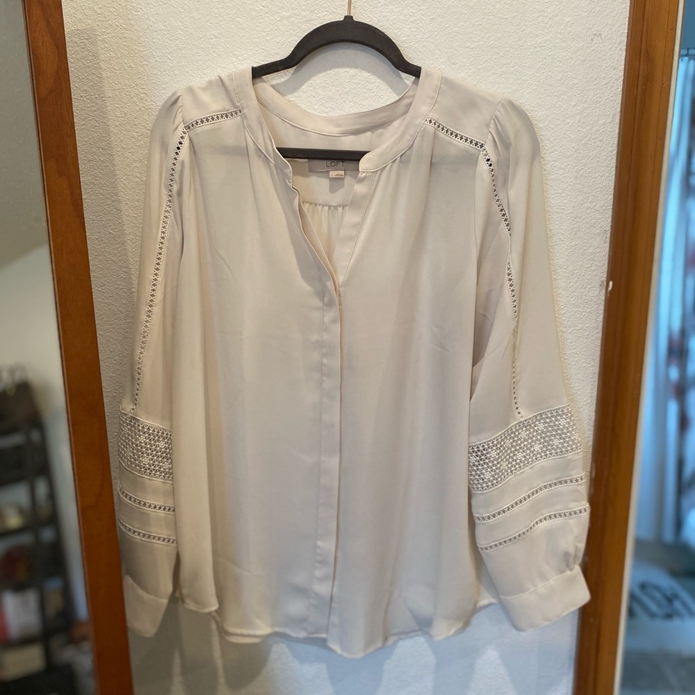 Embroidered Lace Blouse by Loft